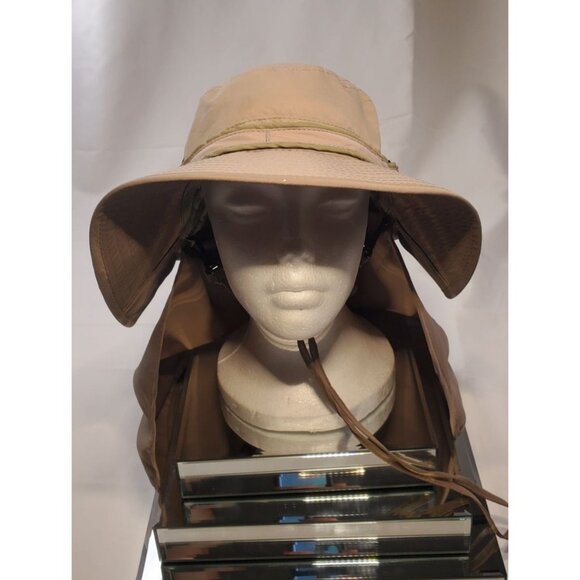 Outfly Brim Wide Hat Hiking Fishing Cap with Neck Flap Brown main image 8
